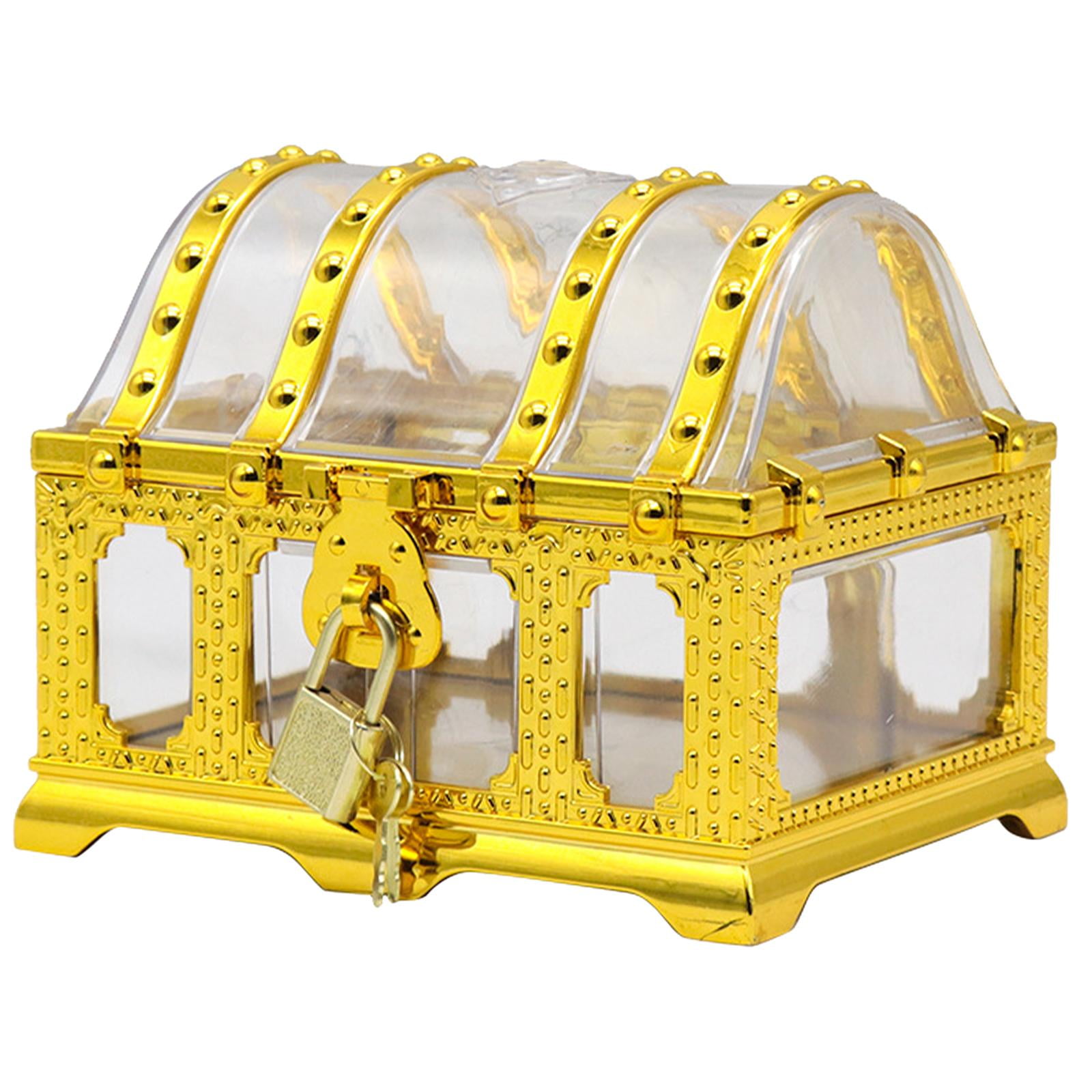 Kids Pirate Treasure Chest with Lock & Keys Piggy Home Decoration