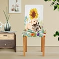 thumbnail image 6 of Sunflower Dining Room Chair Covers Set of 4, Stretch Chair Slipcovers Removable Washable Chair Protector Cover for Kitchen, Dining Room, Holiday Party, Home Decor, 6 of 6