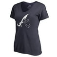 thumbnail image 2 of Women's Navy Atlanta Braves X-Ray V-Neck T-Shirt, 2 of 3