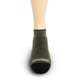 thumbnail image 2 of USA Made - No Show Socks - Micro Weight Full Cushion - Running Socks - Merino Wool - Mountain Heritage - Olive Drab - X-Large, 2 of 3