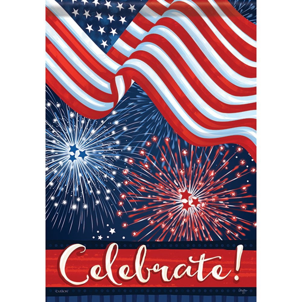 Carson Garden Flag - Flag & Fireworks