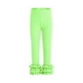 thumbnail image 3 of Children's Fashion Solid-Colour Lace Trim Leggings, Casual Versatile Sweet-Outfit Design With Ruffled Lace Detailing, Suitable For 11-Year-Old Kids As A Comfortable Daily Outfit, 3 of 7