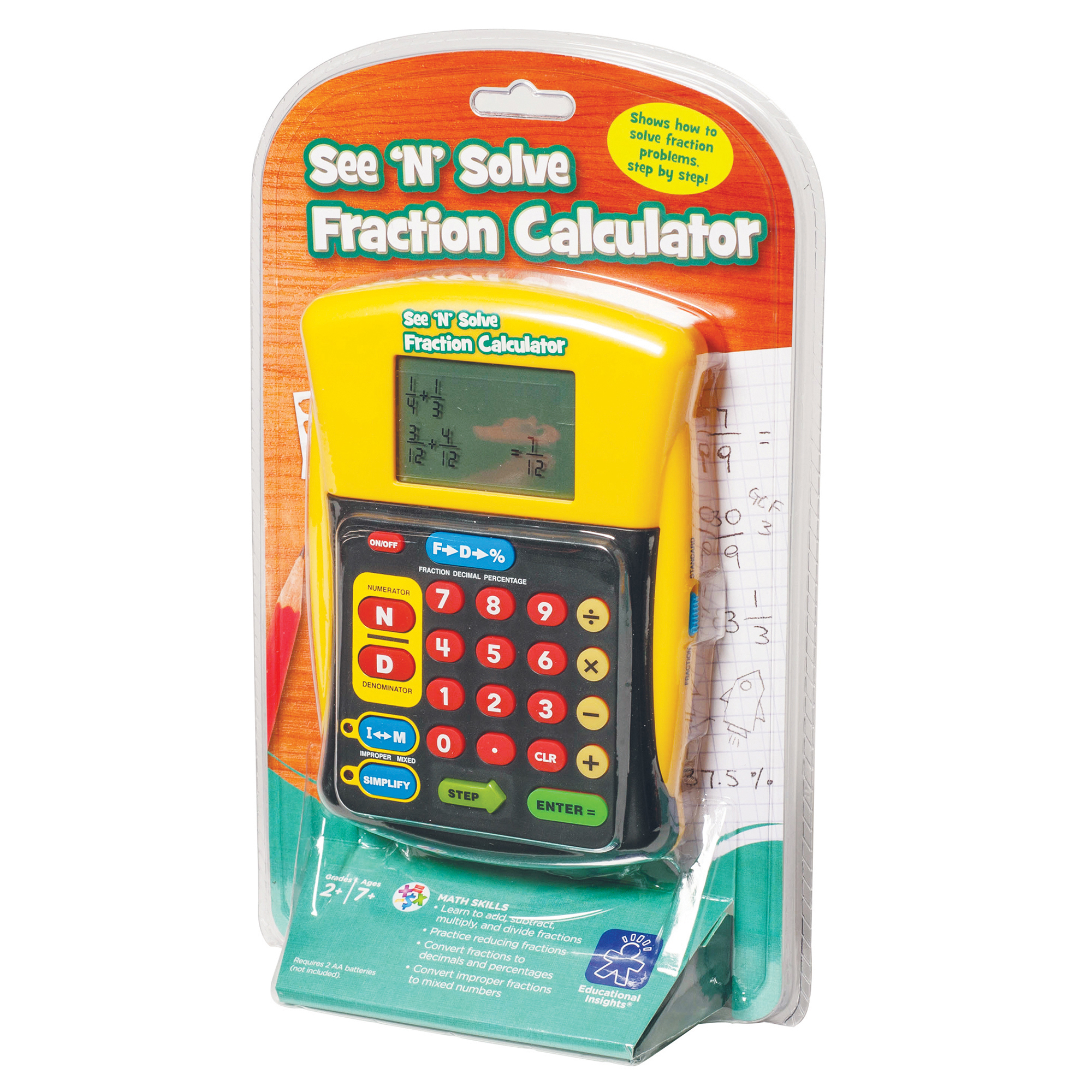 Educational Insights See 'N' Solve Fraction Calculator - image 2 of 4
