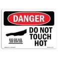 thumbnail image 1 of SignMission OS-DS-A-1218-L-1177 12 x 18 Po Signe de Danger OSHA - Ne Pas Toucher à Chaud, 1 of 1