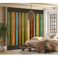 thumbnail image 5 of Tiptophomedecor Background & Patterns Wallpaper Wall Mural - Mixed Coloured Wooden Planks, 5 of 7