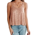 thumbnail image 2 of LANGWYQU Sleeveless Sequins Patchwork Women Casual Fashion Camisole Tank Tops, 2 of 5