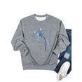 thumbnail image 3 of ManHanLi Women Dandelion Graphic Print Round Neck Long Sleeve Sweatshirt, 3 of 7