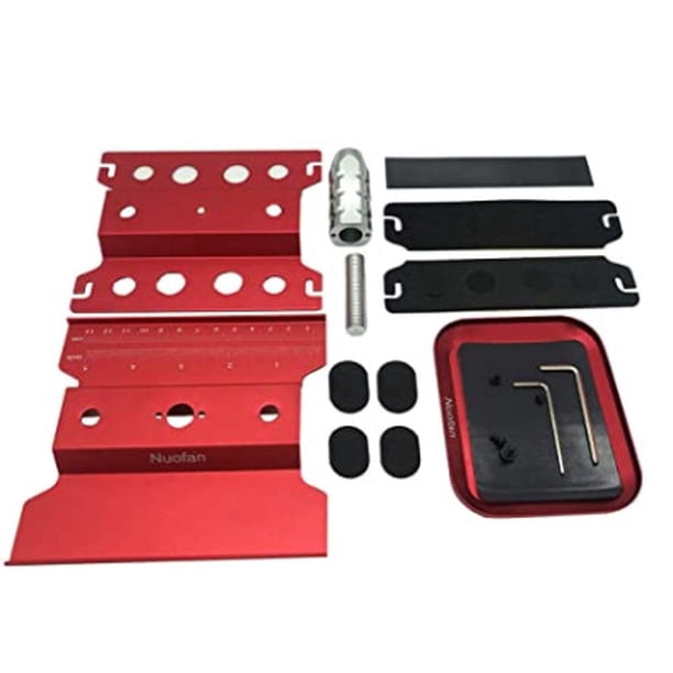 Soporte de trabajo para automóvil Estación de trabajo de reparación de aluminio Rotación de 360 ????grados Elevador inferior con bandeja de tornillos para 1/8 1/10 1/12 1/16 Escala Traxxas TRX4 Axial Arrma Redcat Losi RC Crawler Monster Truck Buggy ZefeiWu 1327533459068