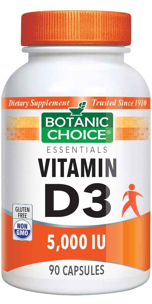 Botanic Choice Vitamin D3 5000 IU,90 Capsules Walmart