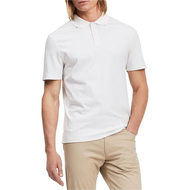 Polo de rugby Calvin Klein a rayas blanco XX-Large