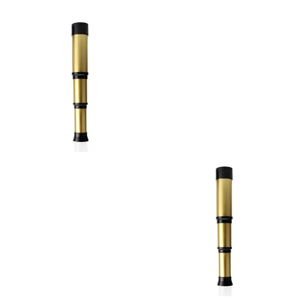 Vogacara Niños monoculares portátil al aire libre IPX4 telescopio telescópico de mano 3.5X aumento naturaleza alcance juguetes regalo oro Oro 2piezas Vogacara CBP336499