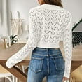 thumbnail image 4 of HOMBOM Fall Sweaters for Women 2024 Crew Neck White Casual Long Sleeve Solid Sweaters L, 4 of 4