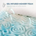 thumbnail image 3 of 3 Inch 5-Zone King Memory Foam Mattress Topper, Gel Infused Foam Mattress Topper for Pressure Relief, CertiPUR-US Certified King Bed Topper, Blue, 76"×80", 3 of 6