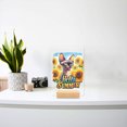 thumbnail image 3 of Sphynx Hello Summer Sunshine Sunflowers Spring Retro Vintage Acrylic Plaque Sign Ashwood Base Cat Lover Kitten Owner Gifts Idea Home Desk Decor - 00008, 3 of 5