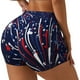 thumbnail image 1 of Fotbe Red White Blue Fireworks 1 Shorts Sin Costuras – Shorts Deportivos de Cintura Alta para Mujer, Elásticos para Gimnasio, Yoga, Running o Ciclismo-XX-Large, 1 of 8
