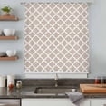 thumbnail image 5 of Beige Moroccon Sheer Curtains 63 Inches Long, Farmhouse Minimalist Abstract Geometric Light Filering Curtains, Breathable Simi Curtain Privacy Drapes for Living Room Bedroom Window Treatment, 5 of 9