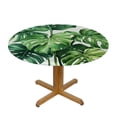 thumbnail image 3 of PIKWEEK Palm Leaves with Lush Branches and Leaves Tablecloth, Tropical Jungle Palm Leaves with Charming Colors, Round Table Cover White, 3 of 8