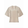 thumbnail image 4 of LASCANA Women's Flowy V-Neck Blouse Shirt Buttons, 4 of 6
