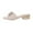Beige, variant on ZEZKT Women's Flat Slippers Sandals Dressy Summer Open Toe Slip On Leather PU Sandals Beige 5.5