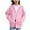 Pink, variant on KAUOD Zip up Hoodies for Teen Girls Oversized Cotton Long Sleeve Sweatshirts Tween Kids Soft Cute Hoodie Tops Clothes