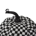 thumbnail image 3 of Northlight 6.5" White and Black Plaid Fall Harvest Tabletop Pumpkin, 3 of 4