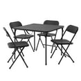 thumbnail image 2 of (3 pack) Mainstays 5 Piece Resin Card Folding Table and Four Folding Chairs Set, Black, 2 of 12