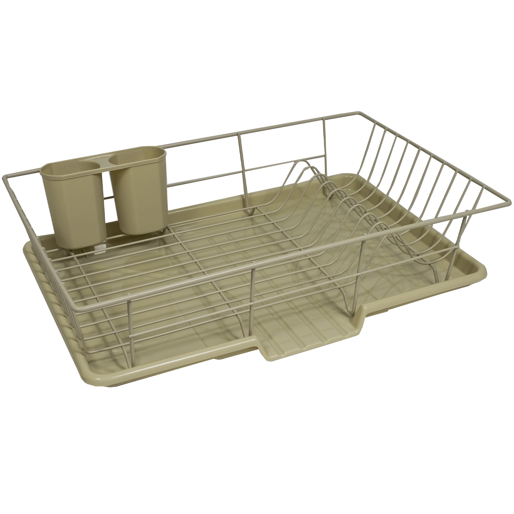 Sweet Home Collection 3Piece Kitchen Sink Dish Drainer Set Sage