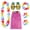 Pink, variant on JESTAR 5 Pieces Grass Skirt Sunglasses Leis Necklace Bracelet Set Luau Decorations for Kids and Adults - Pink