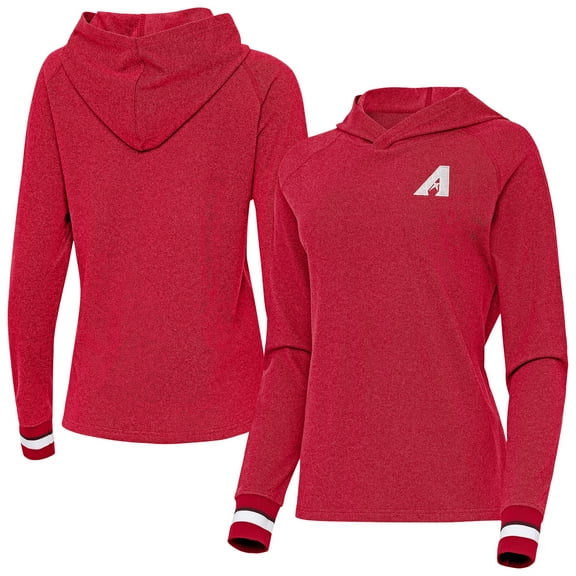 Women's Antigua Red Arizona Diamondbacks Trek Pullover Hoodie