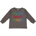 thumbnail image 3 of Inktastic My Nan Loves Me Gift Boys or Girls Long Sleeve Toddler T-Shirt, 3 of 5