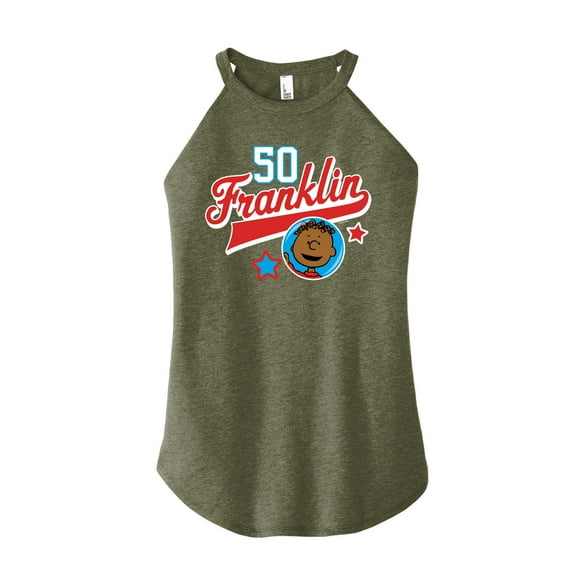 Peanuts - Franklin Athletic 50 - Juniors High Neck Tank Top