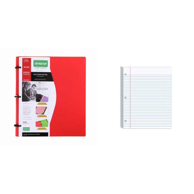 Refillable Notebook + Study App, College Ruled Paper Tabs and Dividers for Women Teachers Work, School & Office Supplies