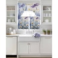 thumbnail image 4 of Dragonfly Spring Floral Kitchen Curtains Sets 24 Inch Length with Valance, Summer Botanical Flowers Swag Valances and Tiers Curtain Set Drapes Swag Curtains for Living Room, Bathroom, Bedroom, Cafe, 4 of 6