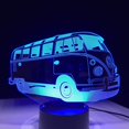 thumbnail image 3 of XYCCA School Bus 3D Illusion XYCCA Table Lamp Night Light Touch Sensor 7 Colors Change Effect Holiday Gifts, 3 of 3