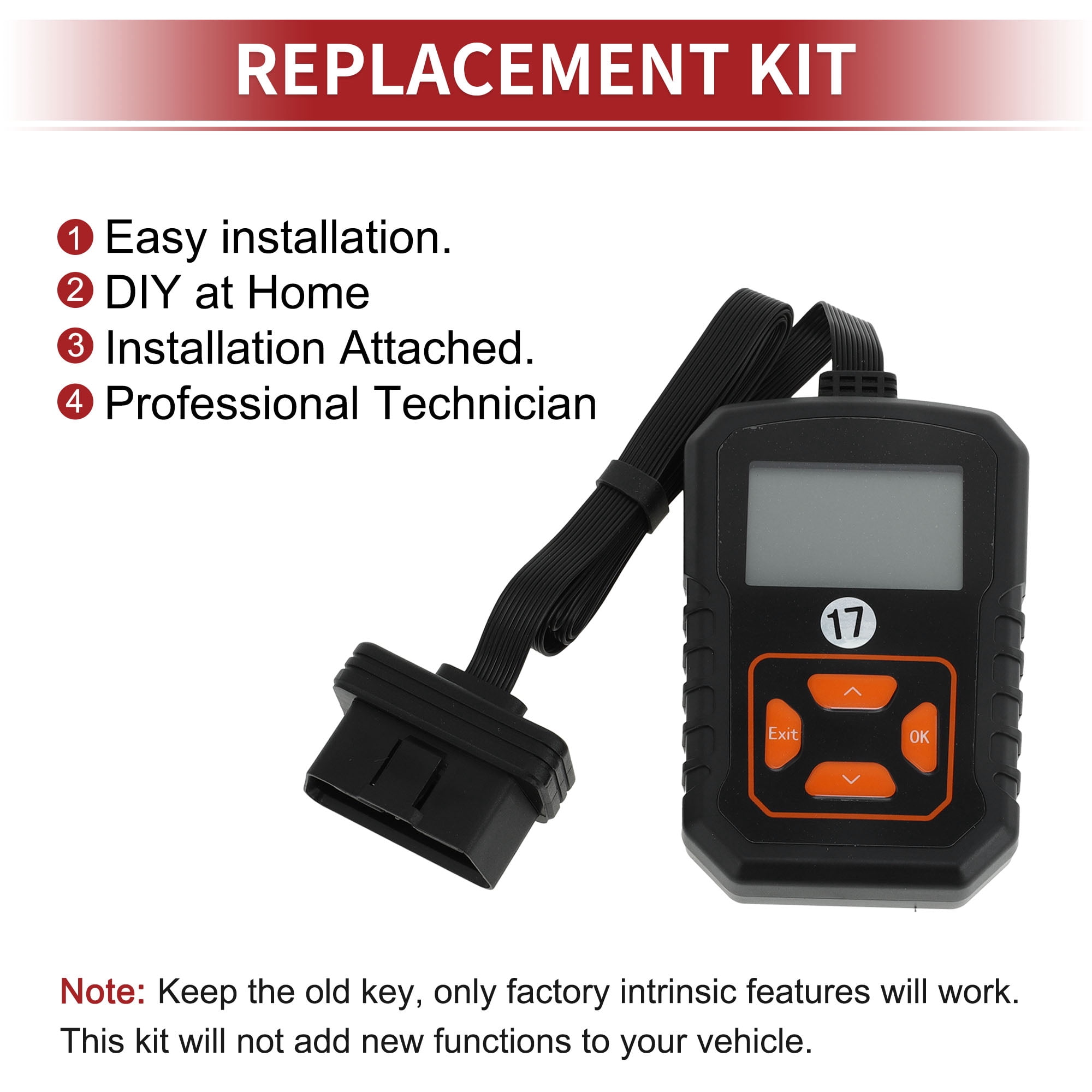 M3N32297100 Keyless Entry Remote Key Fob Kit DIY Tool Replacement Car Key Kit 4 Button for Dodge Dart 2013-2016