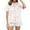 White, variant on Shadoumai Cozy Short Sleeve Printed Cardigan Pajama Set For Women Casual Homewear Ideal Valentine's Day Relaxing Evening Sleepwear