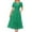 Green, variant on VEKDONE Women's Casual Printed Pleated Elastic Waist Sleeveless V-Neck Dress Green L