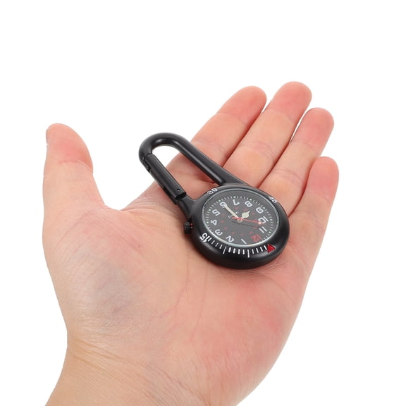 CTIRCHIU Durable Alloy Climbing Watch, Black, Luminous, Clip-on Design, for Outdoor Use