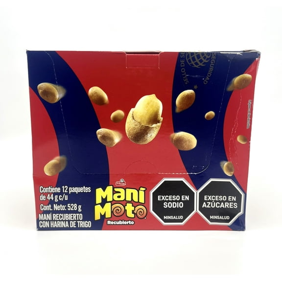 Manimoto Coated Peanuts (Box of 12, 576g) - Imported from Colombia