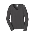 thumbnail image 4 of Port & Company Ladies Long Sleeve Fan Favorite V-Neck Tee, 4 of 5
