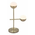 thumbnail image 2 of White and Brushed Bronze Crossed Table Lamp, 2 of 3