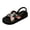 Black, variant on IWRICH Platform Sandals for Women Summer Casual Bohemian Sandals Beach Vacations Open Toe Sandals with Elastic Ankle Straps Black 8