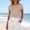 Khaki, variant on Women's Summer Solid Color Crew Neck Reversible Button Top, Cotton Linen Short Sleeve Casual Loose Blouse Yellow XXXL