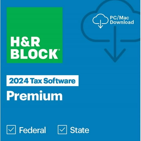 H&R Block Tax Software 24 Premium Win/Mac WAL ESD