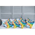 thumbnail image 2 of Ambesonne Cartoon Throw Pillow Cover 4 Pack, Rainbow Romantic Hearts, 20", Multicolor, 2 of 7