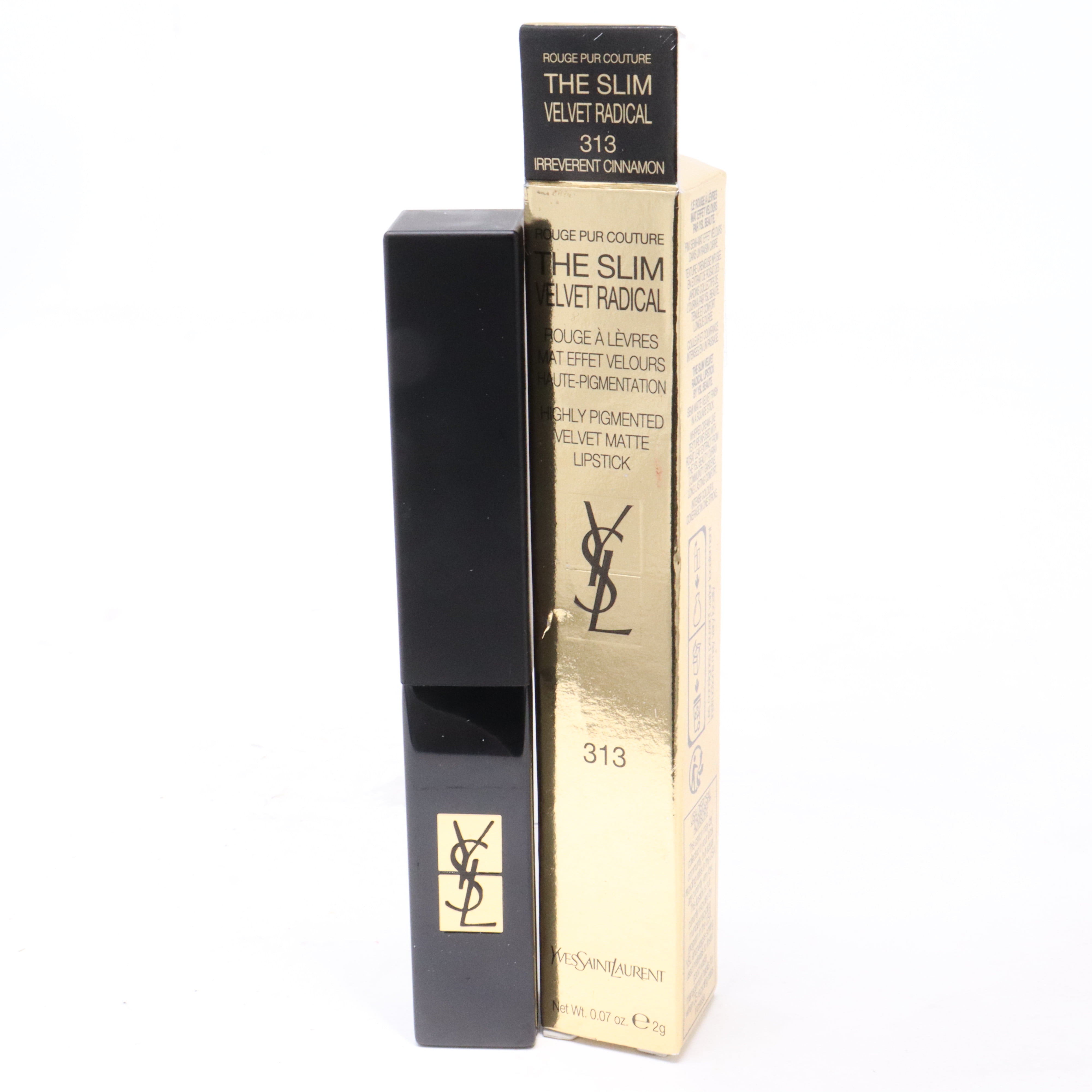 Yves Saint Laurent Rouge Pur Couture Slim Velvet 0.07 oz Radical Matte Lipstick # 313 Cinnamon