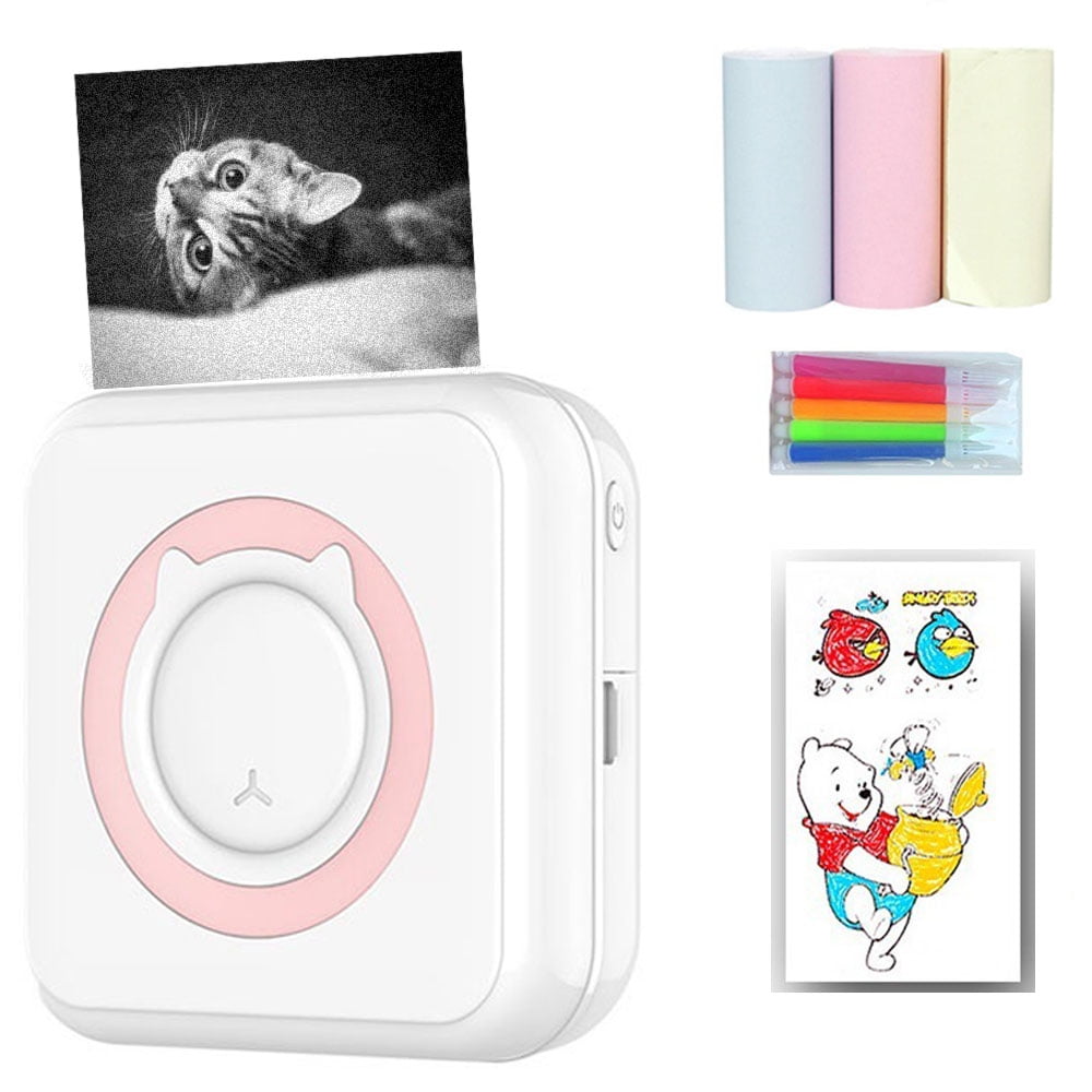 SlaBao Bluetooth Mini Pocket Printer, White