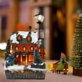 thumbnail image 4 of Pueblo navideño en miniatura Exhibición de nieve Resina Iluminada Cuento de con 2 Yuyangstore Casa de miniatures, 4 of 8