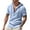 Light Blue, variant on Men's Breathable Shirt Chic Linen Henley Spring Short Sleeve Summer Soft Drawstring Top Tee Casual Button Apricot Large