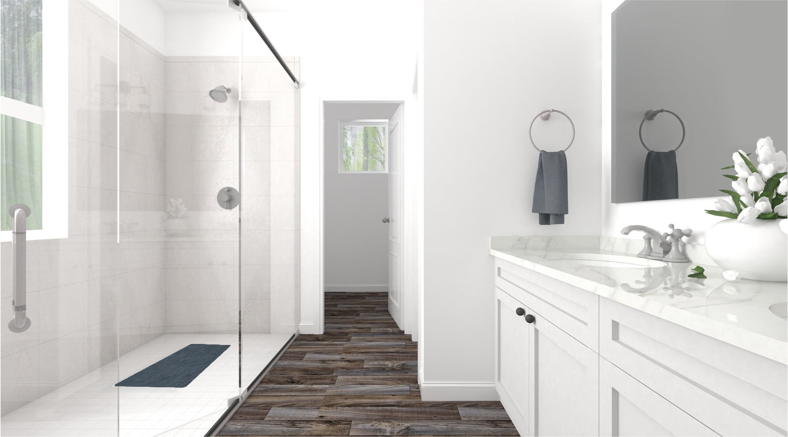 Kahuna Grip™ Non-Slip Bath & Shower Mat - Granite Tiles (14x27)
